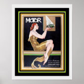 Art Deco Hoesje Motor Magazine 16 x 20 Poster (Voorkant)