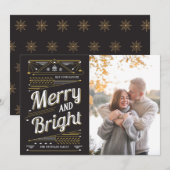 Art Deco Holiday-fotokaart Feestdagenkaart (Voorkant / Achterkant)