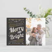 Art Deco Holiday-fotokaart Feestdagenkaart (Staand voorkant)