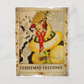 Art Deco Holiday Greeting Feestdagenkaart (Voorkant)