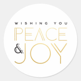 Art Deco Holiday Ronde Sticker