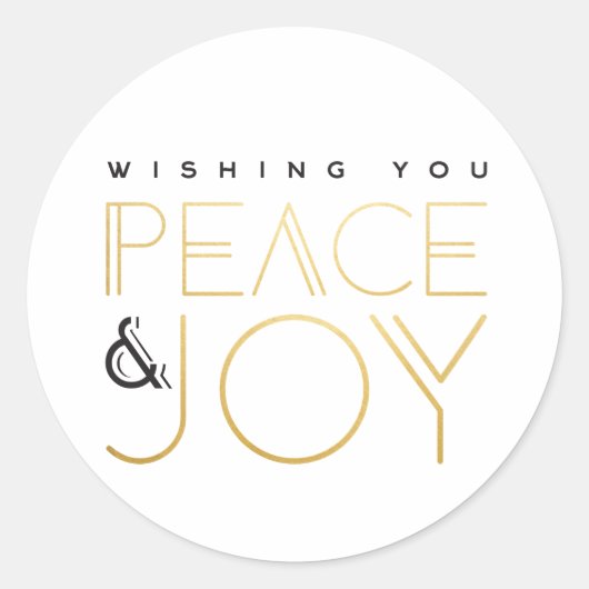 Art Deco Holiday Ronde Sticker (Voorkant)