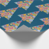 "Art Deco Holiday Tree" Kerstinpakpapier Cadeaupapier (Hoek)