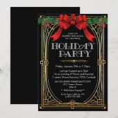 Art Deco Holiday Uitnodiging (Voorkant / Achterkant)