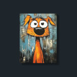 Art Deco Hond Houten Ingelijste Canvas Print<br><div class="desc">Art Deco Hond Houten Ingelijste Canvas Print.</div>