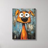 Art Deco Hond Houten Ingelijste Canvas Print (Voorkant)