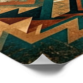 Art Deco Horse and Rider Poster - Geometric Wester (Hoek)