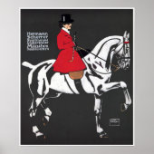 ART DECO HORSE en RIDER: Fine Art Poster (Voorkant)