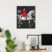 ART DECO HORSE en RIDER: Fine Art Poster (Thuiskantoor)
