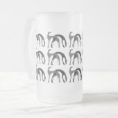 Art Deco Hounds Vorstglas Bierpul Matglas Bierpul (Voorkant links)
