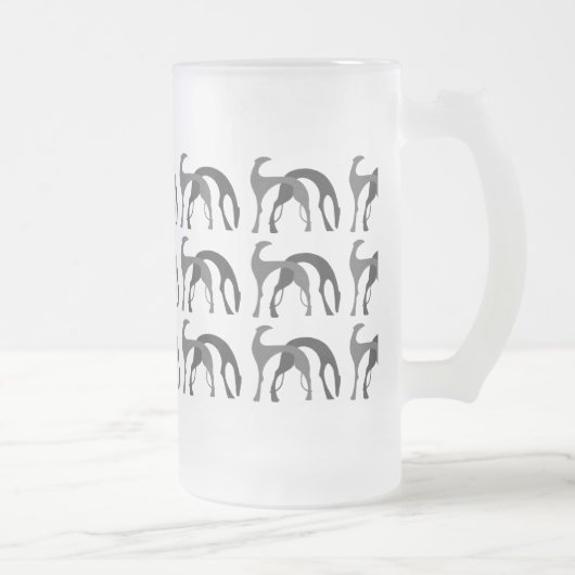 Art Deco Hounds Vorstglas Bierpul Matglas Bierpul (Rechts)