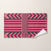 Art Deco Houtskool Roze Abstract Elegant Patroon Bad Handdoek (Handdoek)