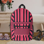 Art Deco Houtskool Roze Abstract Elegant Patroon Bedrukte Rugzak