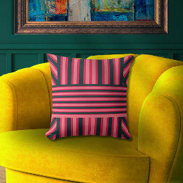 Art Deco Houtskool Roze Abstract Elegant Patroon Kussen