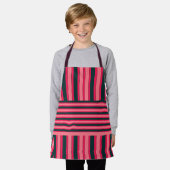Art Deco Houtskool Roze Abstract Elegant Patroon Schort (Gedragen)
