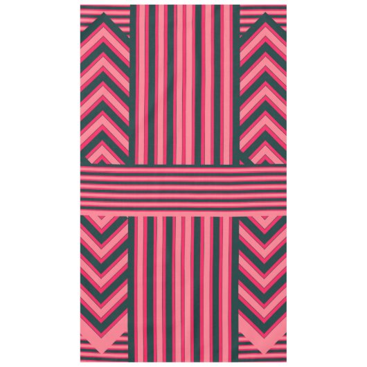 Art Deco Houtskool Roze Abstract Elegant Patroon Tafelkleed (Voorkant)