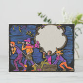Art Deco-houtsnijstijl Kerstmannen (Staand voorkant)