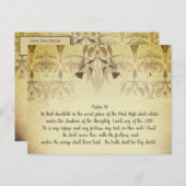 Art Deco Hummingbird Hij is mijn toevlucht Psalm 9 Briefkaart (Voorkant / Achterkant)