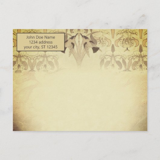 Art Deco Hummingbird Hij is mijn toevlucht Psalm 9 Briefkaart (Achterkant)