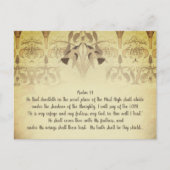 Art Deco Hummingbird Hij is mijn toevlucht Psalm 9 Briefkaart (Voorkant)