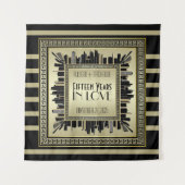Art Deco huwelijksjubileum champagne goud Gatsby Wandkleed (Voorkant)