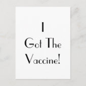 Art Deco I Got The Vaccine Typography Postcard Briefkaart (Voorkant)