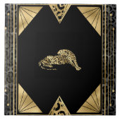 Art Deco I (zwart/goud) Tegeltje (Voorkant)