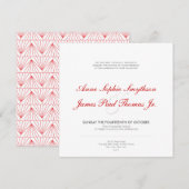 Art Deco II Moderne huwelijksuitnodiging Kaart (Voorkant / Achterkant)