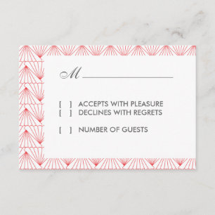 Art Deco II moderne RSVP kaart