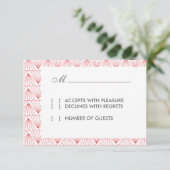 Art Deco II moderne RSVP kaart (Staand voorkant)