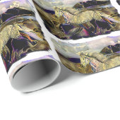 Art Deco IJslands Paard Cadeaupapier (Rol Hoek)