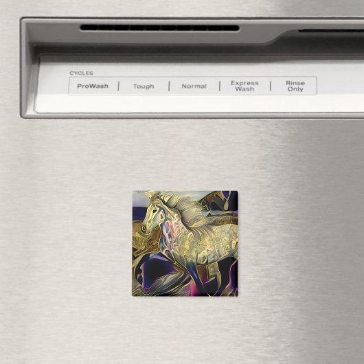 Art Deco IJslands paard Magneet (Insitu (Vaatwasser))