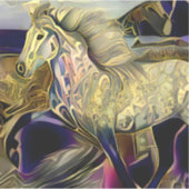 Art Deco IJslands Paard Sticker (Voorkant)