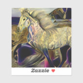 Art Deco IJslands Paard Sticker (Vel)