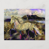 Art Deco IJslandse paarden Briefkaart (Voorkant)