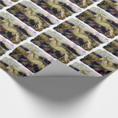 Art Deco IJslandse paarden Cadeaupapier (Hoek)