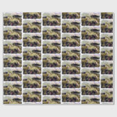 Art Deco IJslandse paarden Cadeaupapier (Vlak)