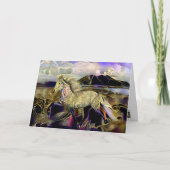 Art Deco IJslandse paarden Kaart (Voorkant)