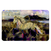 Art Deco IJslandse paarden Magneet (Horizontaal)
