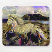 Art Deco IJslandse paarden Muismat (Voorkant)