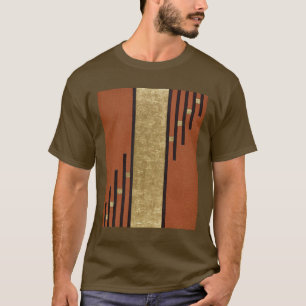 Art Deco in goud en bruin T-shirt