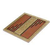 Art Deco in goud en bruin Tegeltje (Zijkant)