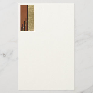 Art Deco in goud en taupe Briefpapier