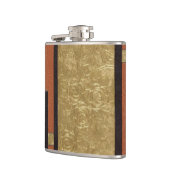 Art Deco in goud en taupe Heupfles (Links)