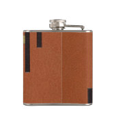 Art Deco in goud en taupe Heupfles (Achterkant)
