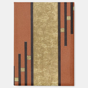Art Deco in goud en taupe Magneet