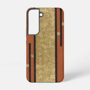 Art Deco in goud en taupe Samsung Galaxy Hoesje