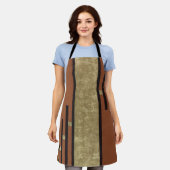 Art Deco in goud en taupe Schort (Gedragen)