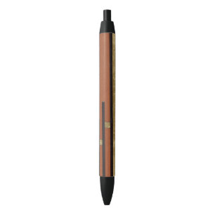Art Deco in goud en taupe Zwarte Inkt Pen