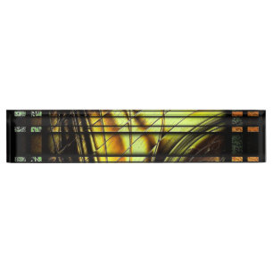 Art Deco in Green and Gold Desk Name Bord Naambordje